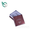 Luxury Square Dark Red Color Cosmetic Paper Box With Flocking Tray